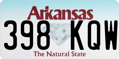 AR license plate 398KQW