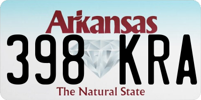 AR license plate 398KRA