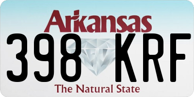 AR license plate 398KRF