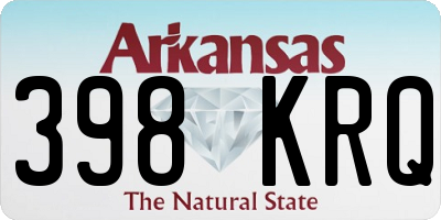 AR license plate 398KRQ