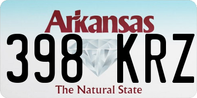 AR license plate 398KRZ