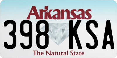 AR license plate 398KSA