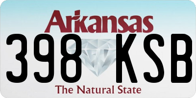 AR license plate 398KSB
