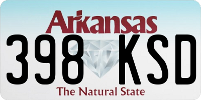 AR license plate 398KSD