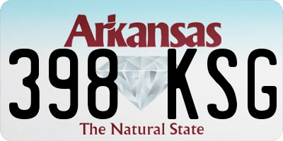 AR license plate 398KSG