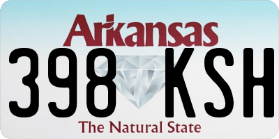 AR license plate 398KSH