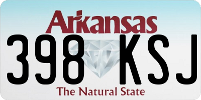 AR license plate 398KSJ