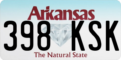 AR license plate 398KSK