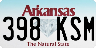AR license plate 398KSM