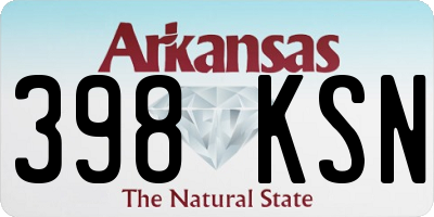 AR license plate 398KSN