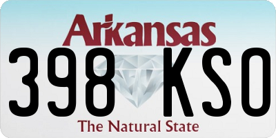 AR license plate 398KSO