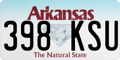 AR license plate 398KSU