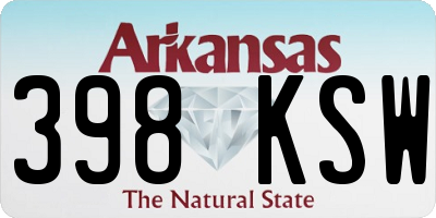 AR license plate 398KSW