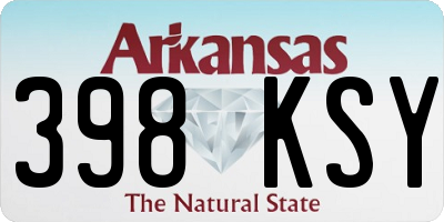 AR license plate 398KSY