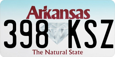 AR license plate 398KSZ
