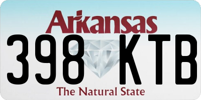 AR license plate 398KTB