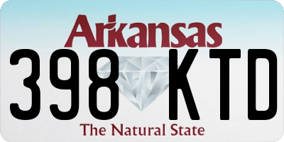 AR license plate 398KTD