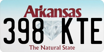AR license plate 398KTE