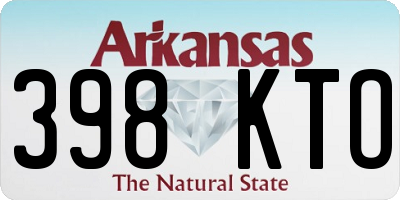 AR license plate 398KTO