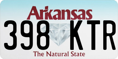 AR license plate 398KTR