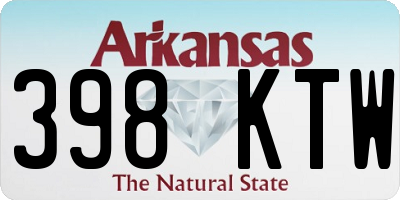 AR license plate 398KTW