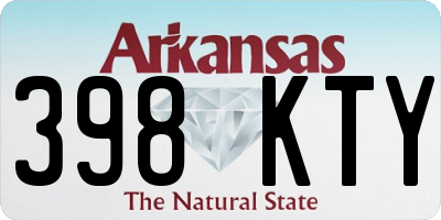 AR license plate 398KTY