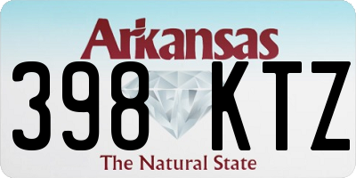 AR license plate 398KTZ