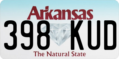 AR license plate 398KUD