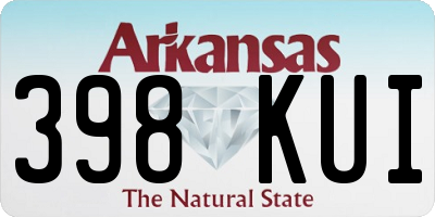 AR license plate 398KUI
