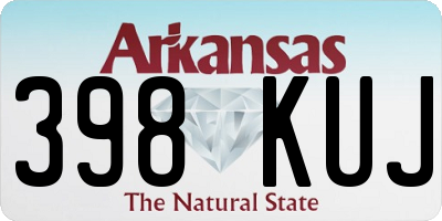 AR license plate 398KUJ