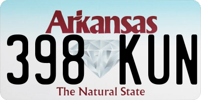 AR license plate 398KUN