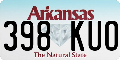 AR license plate 398KUO