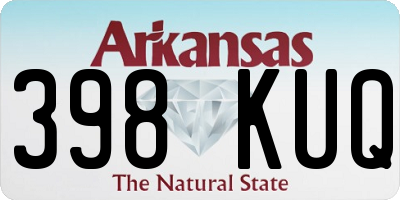 AR license plate 398KUQ