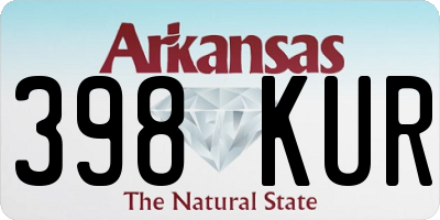 AR license plate 398KUR