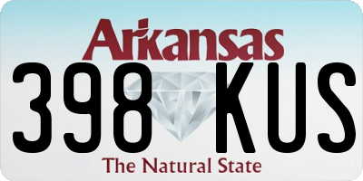 AR license plate 398KUS