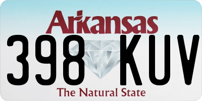 AR license plate 398KUV