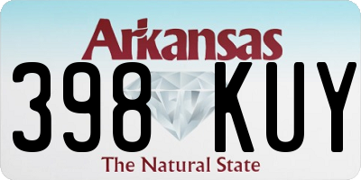 AR license plate 398KUY