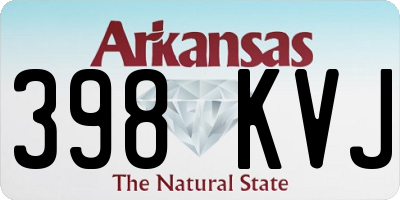 AR license plate 398KVJ