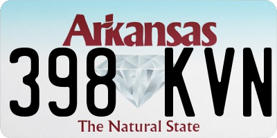 AR license plate 398KVN