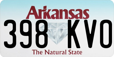 AR license plate 398KVO