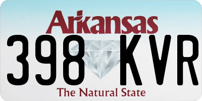 AR license plate 398KVR