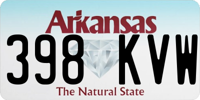 AR license plate 398KVW