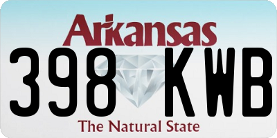 AR license plate 398KWB