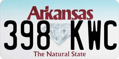 AR license plate 398KWC