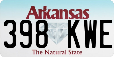AR license plate 398KWE