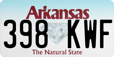 AR license plate 398KWF