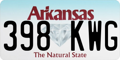 AR license plate 398KWG