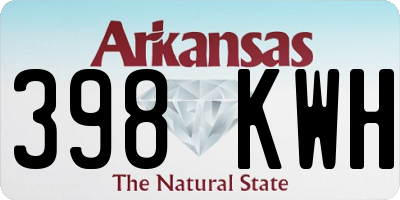 AR license plate 398KWH