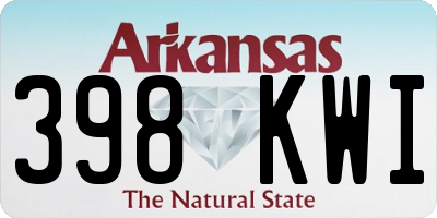AR license plate 398KWI