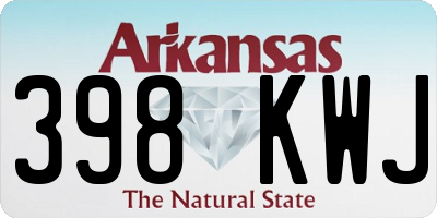 AR license plate 398KWJ